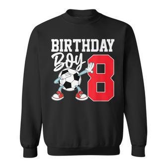 8Th Birthday For Boys Football Soccer Eight Year 8 Old Sweatshirt - Seseable