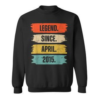 9 Years Old Legend Since April 2015 9Th Birthday Boys Sweatshirt | Mazezy