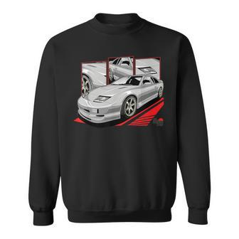 90S Jdm White 32 Car Graphic Sweatshirt - Monsterry
