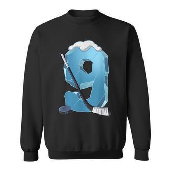 9Th Birthday Ice Hockey Sweatshirt | Mazezy CA