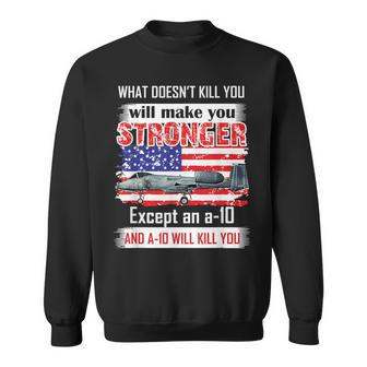 A-10 Warthog Thunderbolt For Military Aviation Sweatshirt - Monsterry