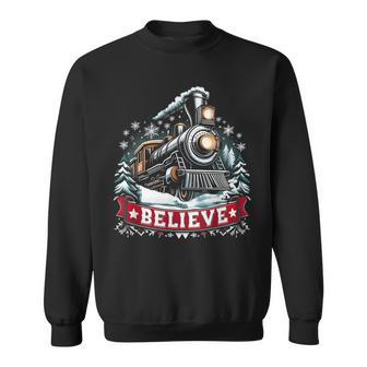 All Aboard Polar Express North Pole Xmas Santa Sweatshirt - Monsterry CA