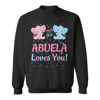 Abuela Gender Reveal Pink Or Blue Matching Family Elephant Sweatshirt - Seseable