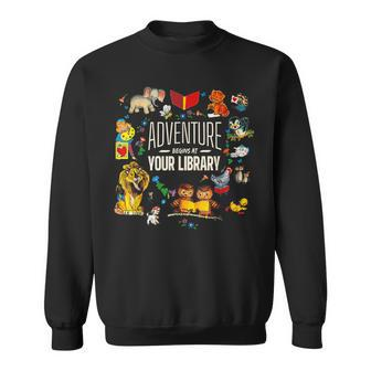 Adventure Begins At Your Library Summer Reading 2024 Animals Sweatshirt - Seseable