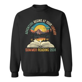 Adventure Begins At Your Library Summer Reading 2024 Vintage Sweatshirt - Monsterry DE