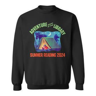 Adventure Begins At Your Library Summer Reading Program 2024 Sweatshirt - Thegiftio UK