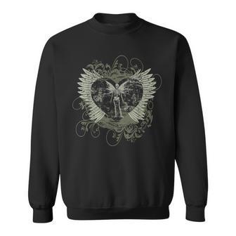 Aesthetic Y2k Fairy Wings Skeleton Alt Grunge Sweatshirt - Seseable