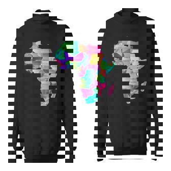 Africa Map With Boundaries And Countries Names Sweatshirt - Seseable