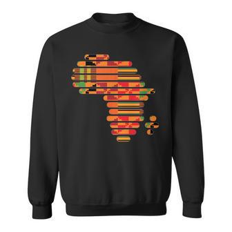 Africa Map Kente Pattern Ghana African Black Pride Sweatshirt - Monsterry AU