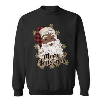 African American Christmas Pajamas Santa Claus Christmas Pj Sweatshirt - Thegiftio UK