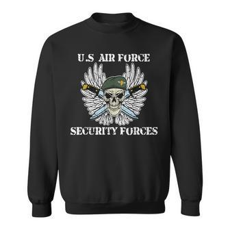 Air Force Security Forces -Cool Distressed Skull Sweatshirt - Monsterry DE