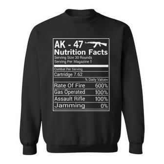 Ak 47 Nutrition Facts Sweatshirt | Mazezy