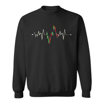 Aktienchart Ecg Aktien Herzbeaten Trader Investor Sweatshirt - Seseable