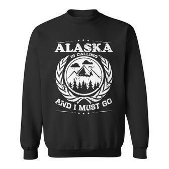 Alaska Is Calling Retro Vintage Distressed Sweatshirt | Mazezy