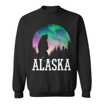 Alaska Nothern Lights Aurora Viewing Vacation Souvenir Sweatshirt | Mazezy