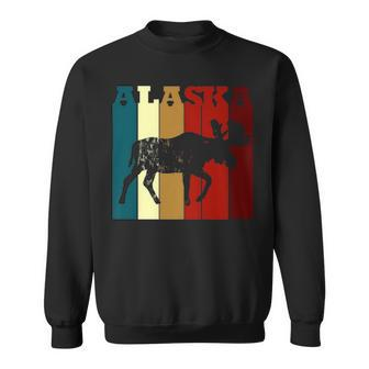 Alaska Vintage Colors Retro Moose Sweatshirt | Mazezy