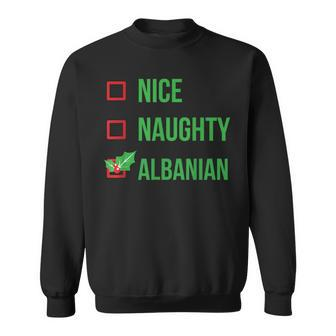 Albanian Albania Pajama Christmas Sweatshirt - Monsterry AU