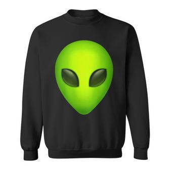 Alien Head Green Space Creature Green Sweatshirt - Thegiftio UK