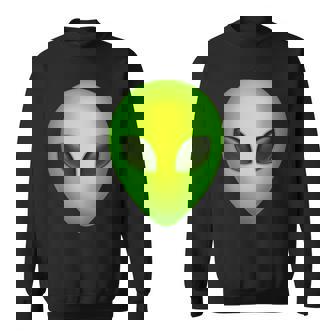 Alien Head Green Space Creature Green Sweatshirt - Thegiftio