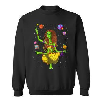 Alien Hippie Yoga Zen Meditation Spiritual Sweatshirt - Seseable