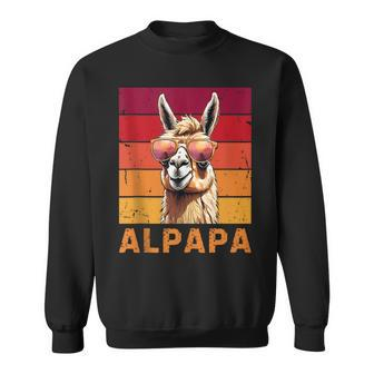 Alpapa Alpaca Fan Llama Fan Lover Father's Day Animals Papa Sweatshirt - Thegiftio UK