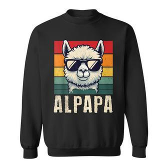 Alpapaatertag Bester Papa Alpaka-Liebhaber Sonnenbrille Sweatshirt - Seseable