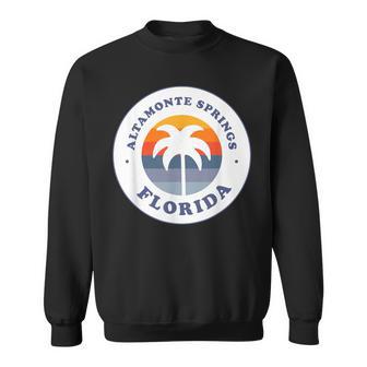 Altamonte Springs Florida Fl Retro Palm Tree Souvenir Sweatshirt - Monsterry