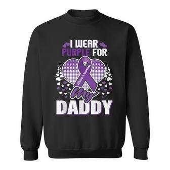 Alz Ich Trage Lila Für Papa Alzheimer Bewusstsein Sweatshirt - Geschenkecke