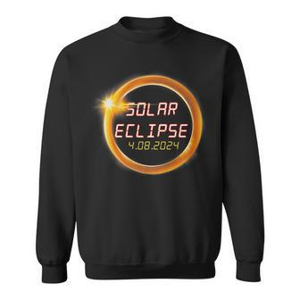 America April 8 Total Solar Eclipse 2024 Usa Map Totality Sweatshirt - Thegiftio UK