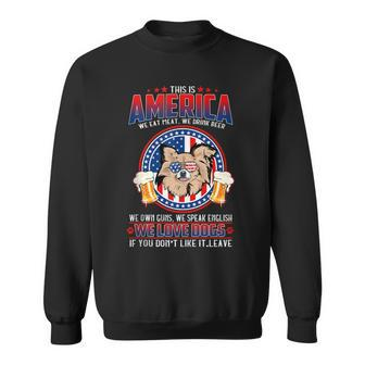 America We Love Dogs Chihuahua Dog And Beer 4Th Of July Sweatshirt - Monsterry AU