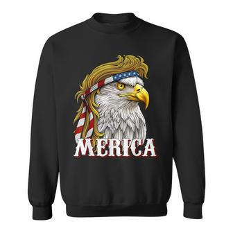 America Patriotic Usa Flag Eagle Of Freedom 4Th Of July Sweatshirt - Monsterry DE