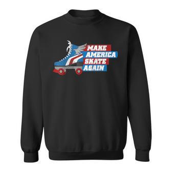 Make America Skate Again Red White & Blue Distressed Sweatshirt - Monsterry DE