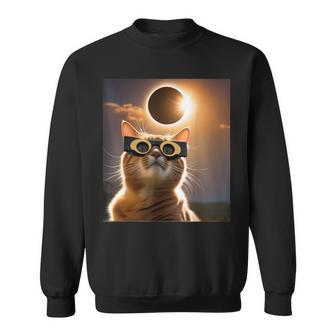 America Totality 04 08 24 Solar Eclipse 2024 Cat Selfie Sweatshirt - Thegiftio UK