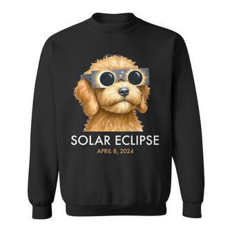 America Totality Solar Eclipse 2024 Cute Doodle Dog Dad Mom Sweatshirt - Seseable