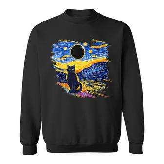 America Totality Solar Eclipse 2024 Starry Night Van Gogh Sweatshirt | Mazezy