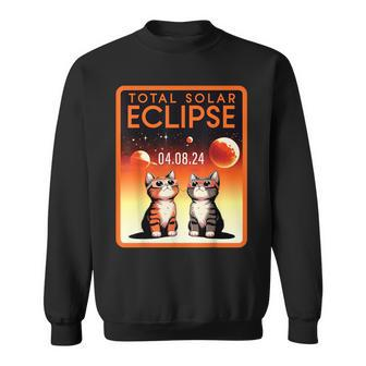America Totality Spring 40824 Total Solar Eclipse 2024 Cat Sweatshirt - Monsterry AU