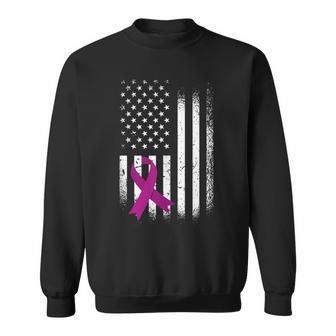 American Flag Alzheimer's Disease Awareness Sweatshirt - Monsterry UK