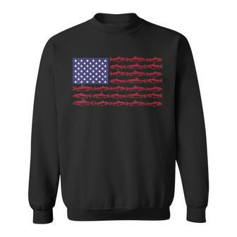American Flag Bass Fishing Patriotic Kid Boy Youth Women Sweatshirt - Seseable