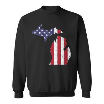 American Flag Fourth Of July 4Th Michigan Usa Sweatshirt - Monsterry DE