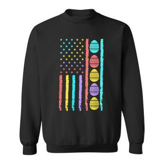 American Flag Happy Easter Egg Hunting Patriotic Easter Day Sweatshirt | Mazezy CA