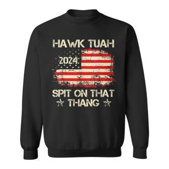 American Flag Hawk Tush 24 Spit On That Thing 4Th July Sweatshirt - Monsterry DE