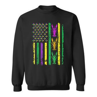 American Flag Mardi Gras Mardi Gras Crawfish Outfit Sweatshirt | Mazezy