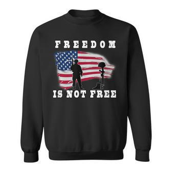American Flag T Freedom Is Not Free Sweatshirt - Monsterry