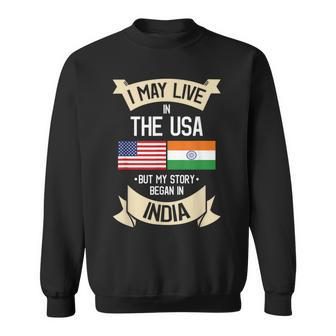 American Flag Uad Indian India Roots Sweatshirt - Monsterry DE