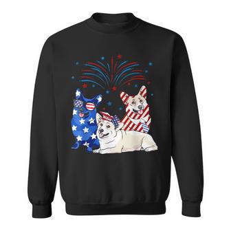 American Flag Usa 4Th Of July Corgi Sweatshirt - Monsterry DE