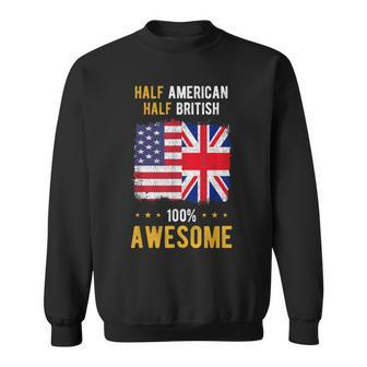 American Great Britain Flag Half American Half British Sweatshirt - Thegiftio UK