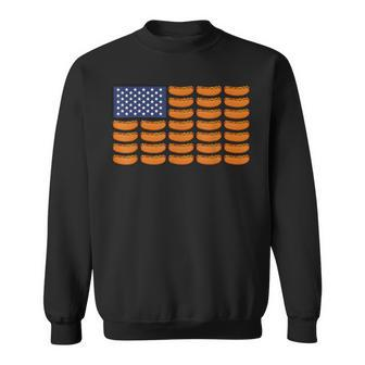 American Hot Dog Usa Flag Independence Day Idea Sweatshirt - Monsterry