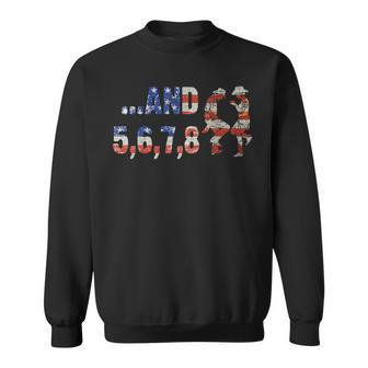 American Line Dance Dancing Dancer Cowboy Cowgirl Musi Sweatshirt - Monsterry