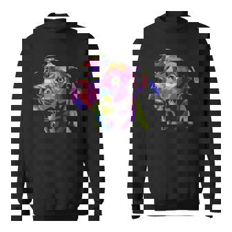 American Pitbull Terrier Pop Art Portrait For Dog Owners Sweatshirt | Mazezy