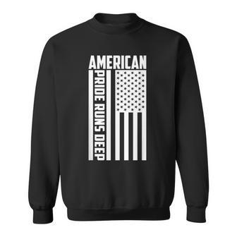 American Pride Runs Deep I Usa Flag Sweatshirt - Monsterry